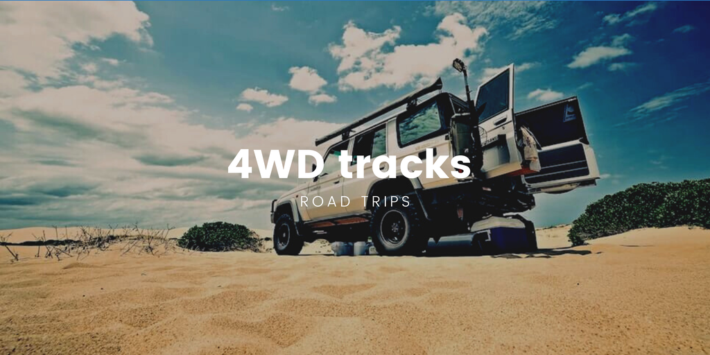 4WD driving through bushland on a Victorian 4x4 track. Time for a bush bash near Melbourne!