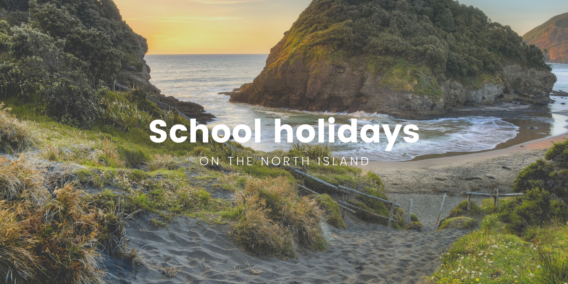 Snowy mountain backdrop with a family tramping, North Island winter school hols adventure.