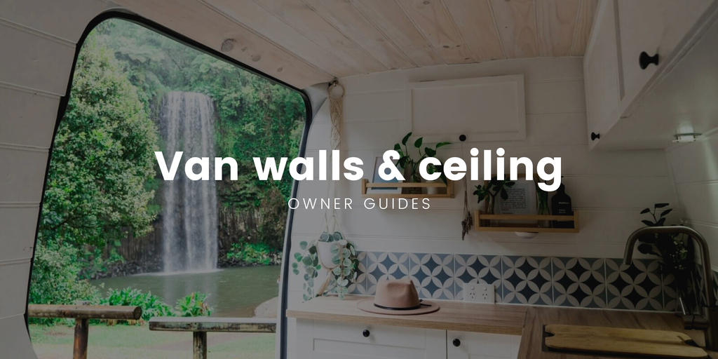 Campervan fitout with timber walls & ceiling, ready for an Aussie road trip adventure.