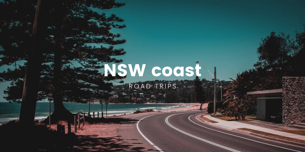 Coastal highway winds past turquoise water, perfect for an NSW road trip adventure.