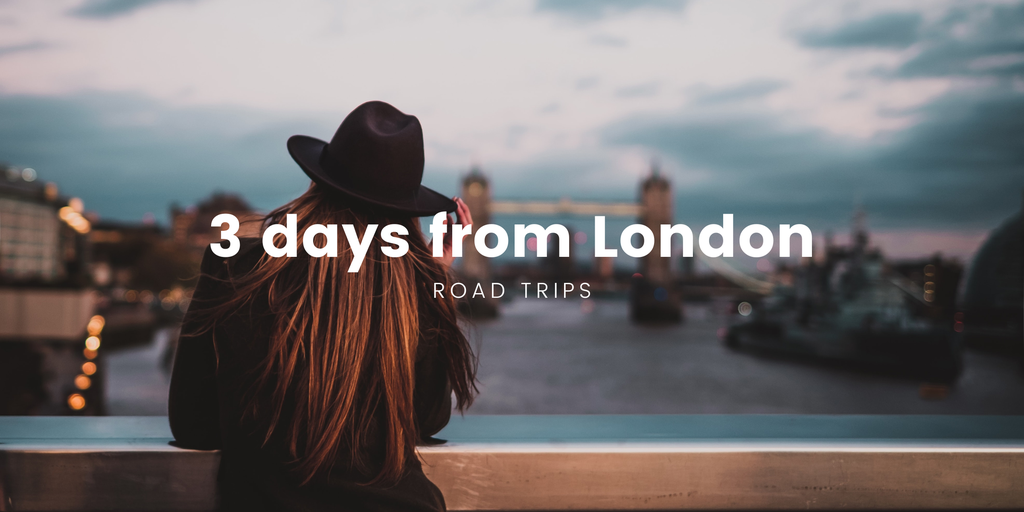 Campervan on a road trip through the rolling hills of the Cotswolds, a perfect weekend getaway from London.