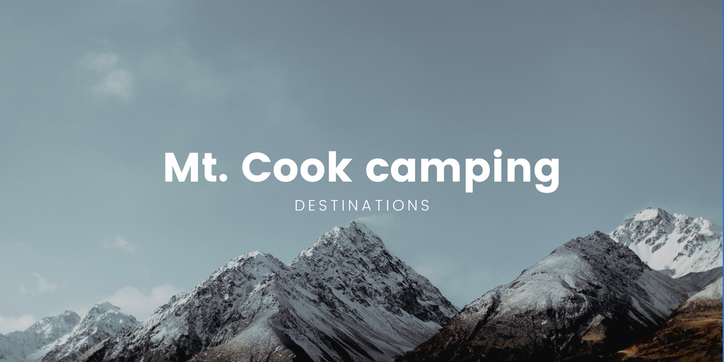 Tent under Aoraki/Mt Cook's snowy peak. Aotearoa/New Zealand camping adventure.