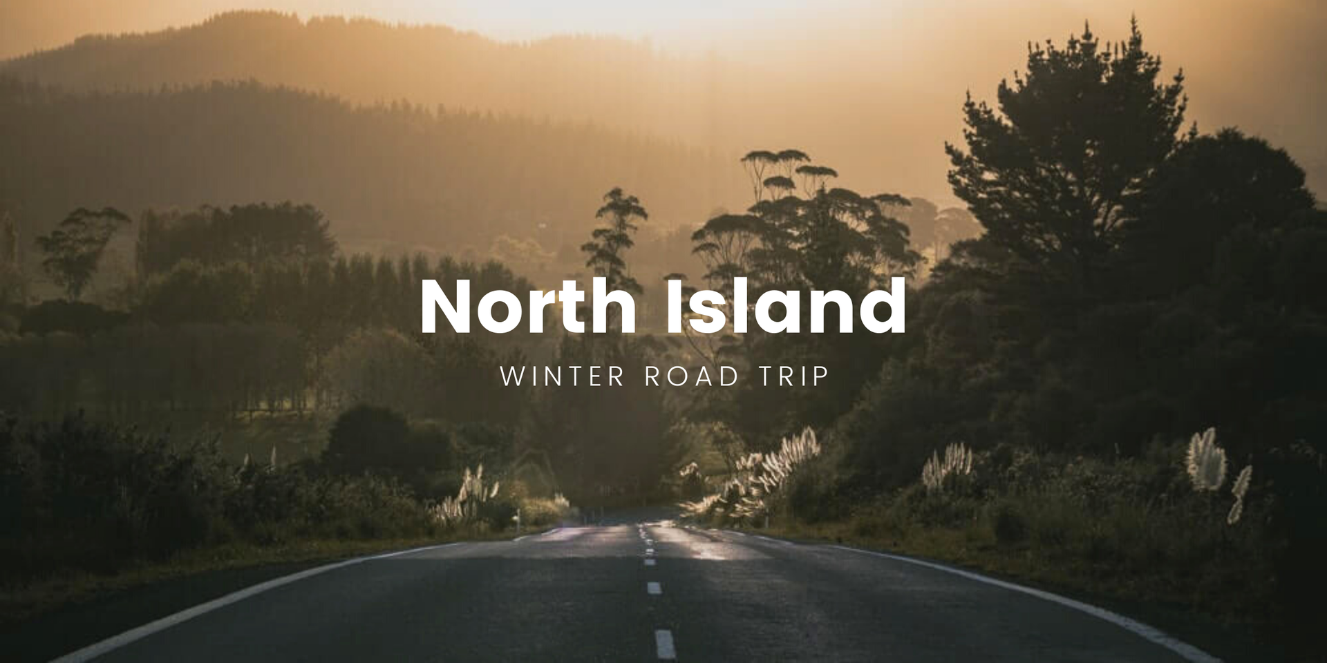 Snow-capped mountain vista from winding North Island road, perfect for a winter campervan roadie.