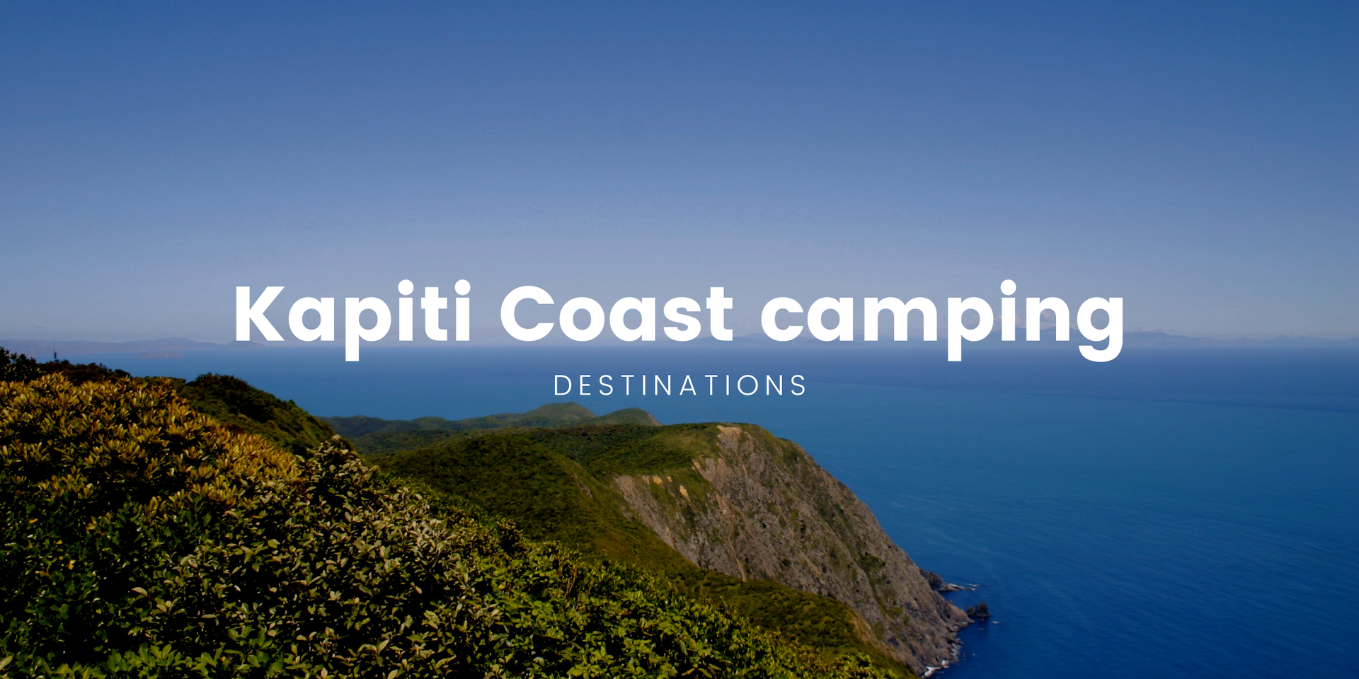 Tent pitched at a Kapiti Coast campground, beach in background.