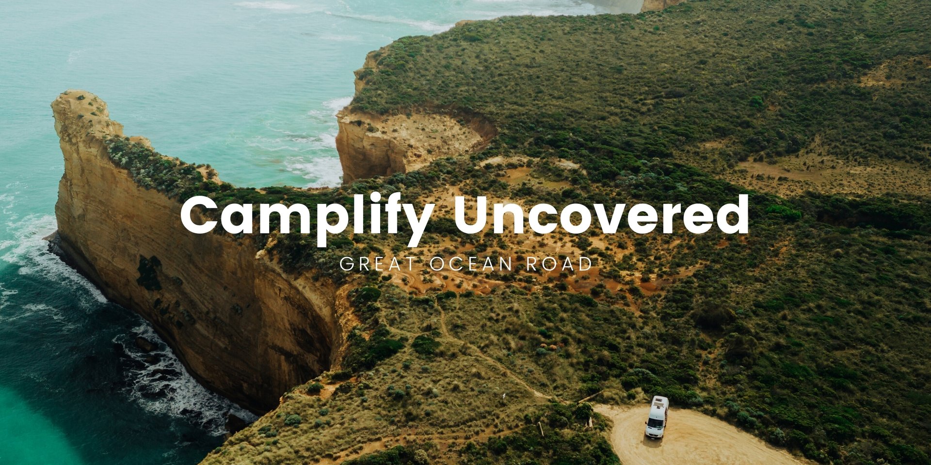Campervan parked overlooking the Great Ocean Road, a perfect Aussie road trip adventure.