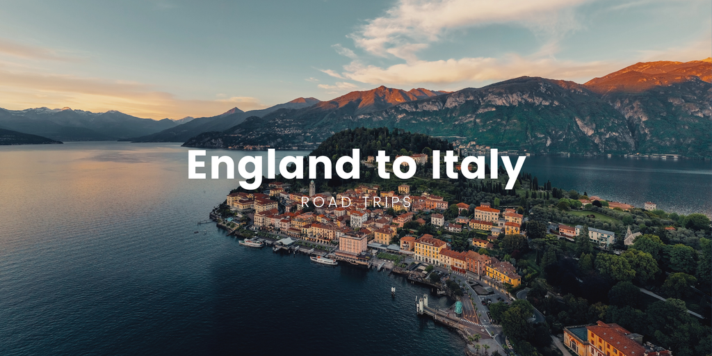Campervan overlooking the Italian coastline, ready for an epic road trip from England.