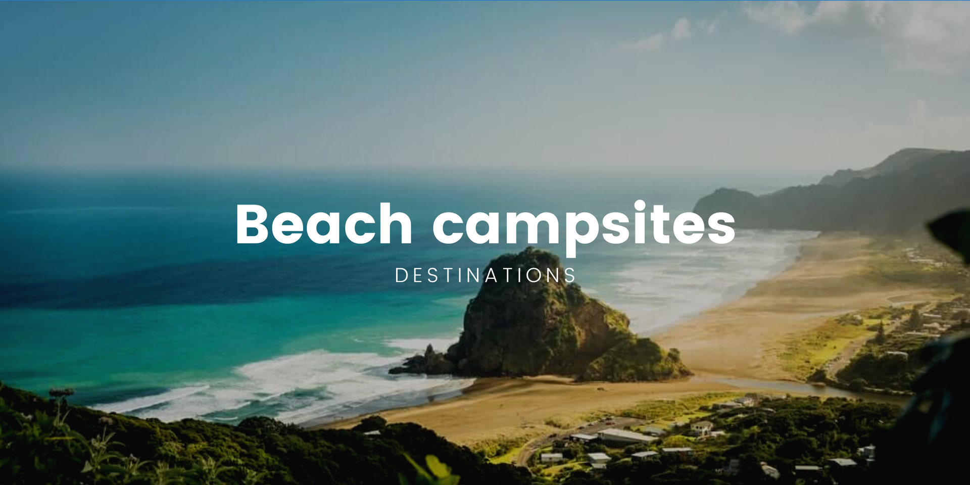 Tent pitched on a sandy NZ beach with stunning ocean views. Ideal spot for a kiwi summer camping getaway.