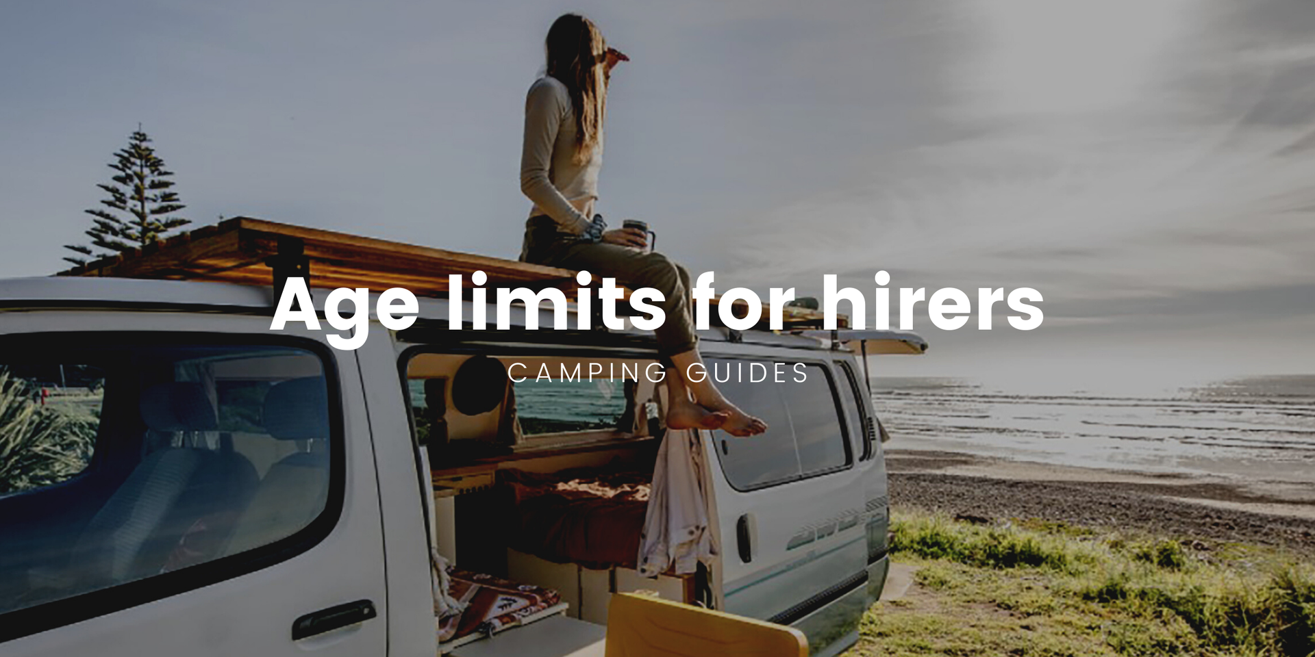 Campervan parked up with mountain backdrop, ready for a Kiwi road trip.