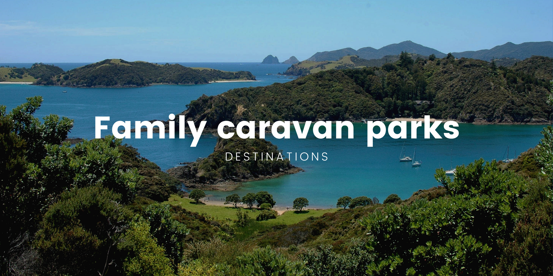 Caravan holiday at a sunny NZ holiday park, kids playing cricket in the foreground.