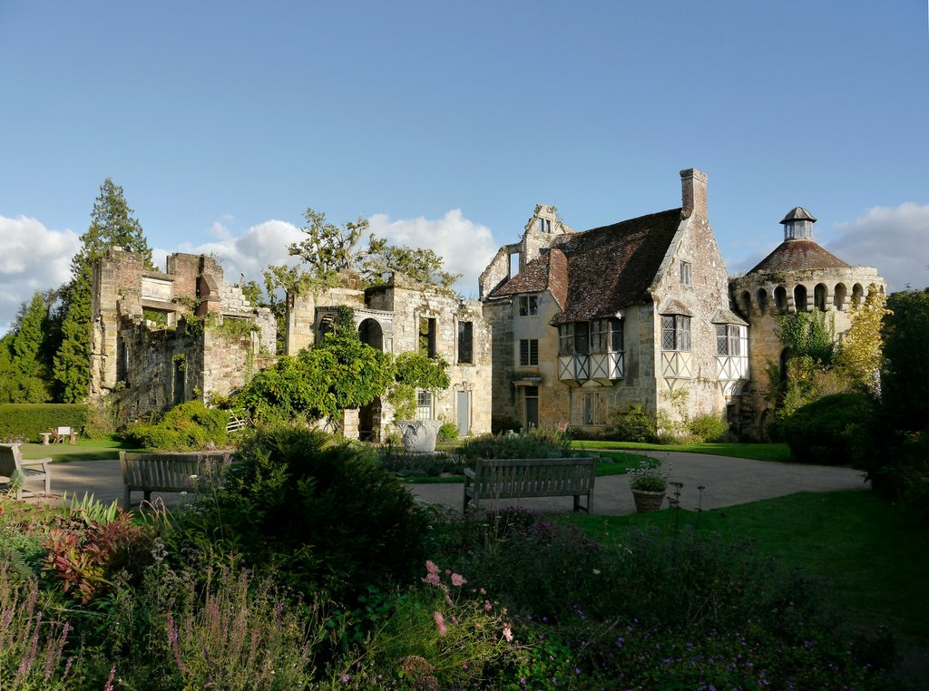 Tents pitched in a Kent campsite, with rolling countryside in the distance.