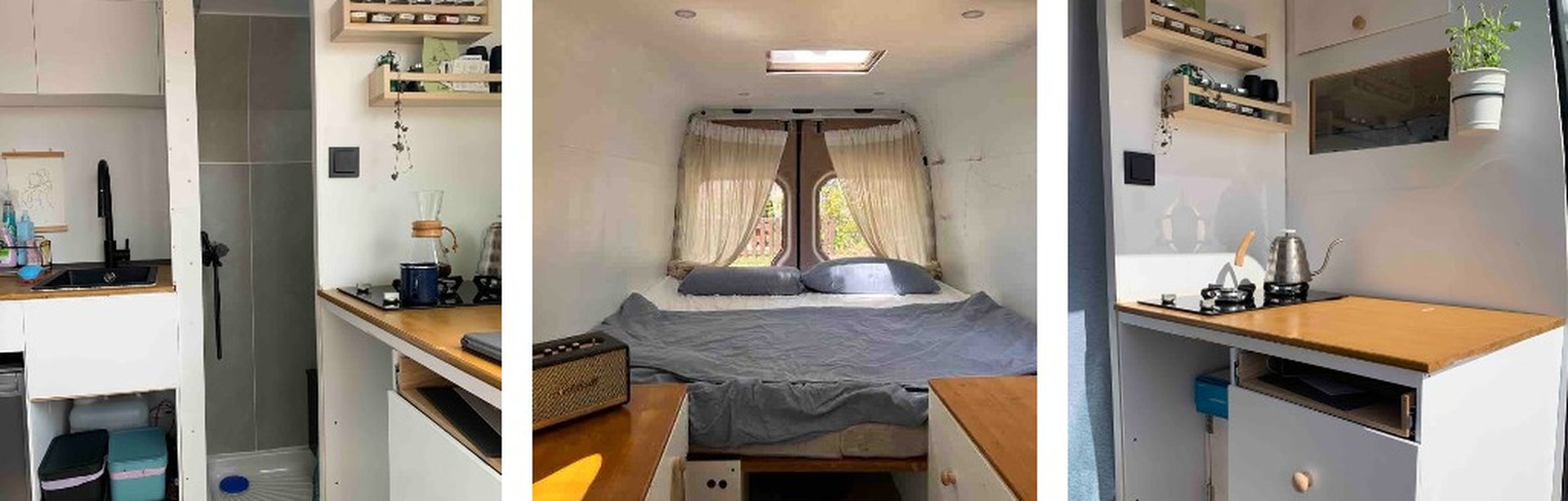 Selbstausgebauter Campingbus Boho Campingurlaub