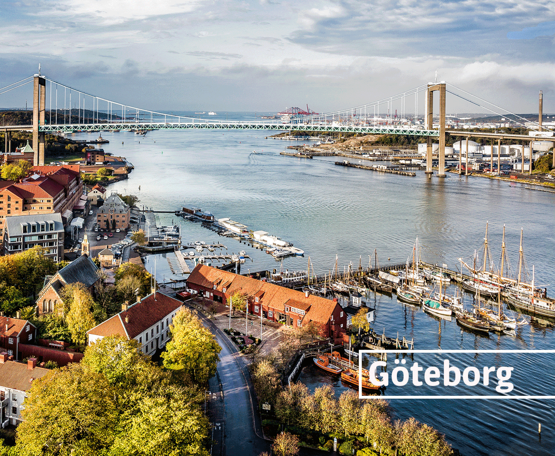 Blick auf den Hafen von Göteborg