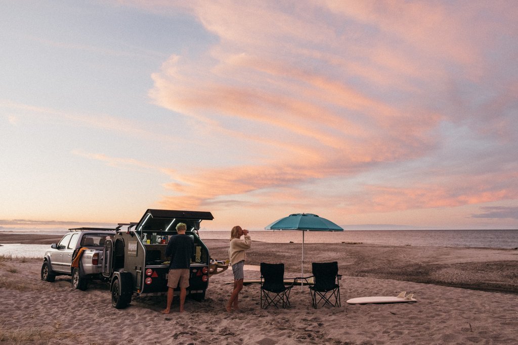 Cool caravan parked up; North Island road trip vibes.