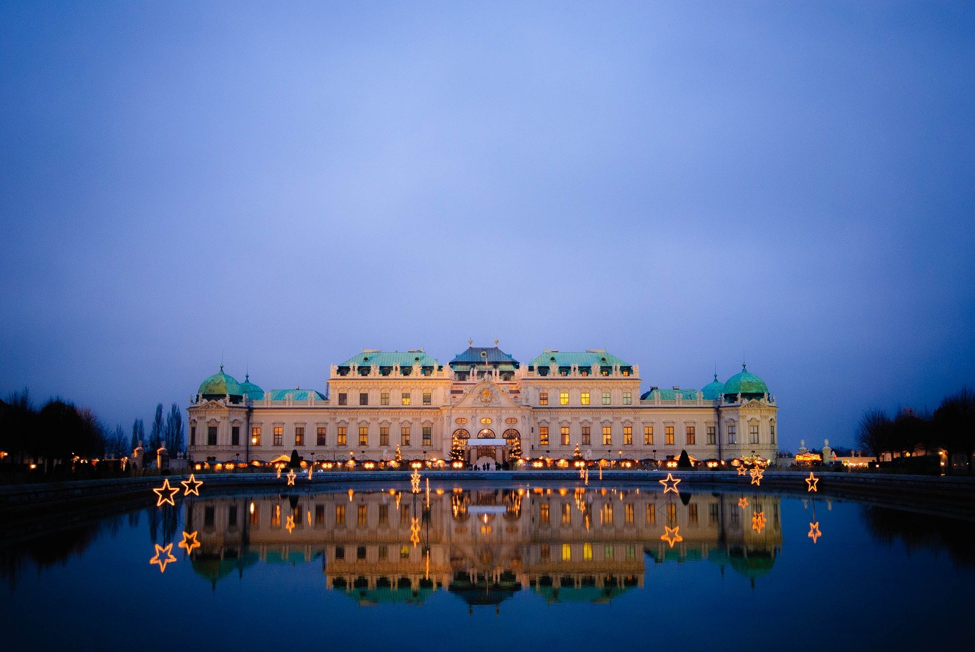 schönsten Weihnachtsmärkte Österreich Schloss Belvedere Wien