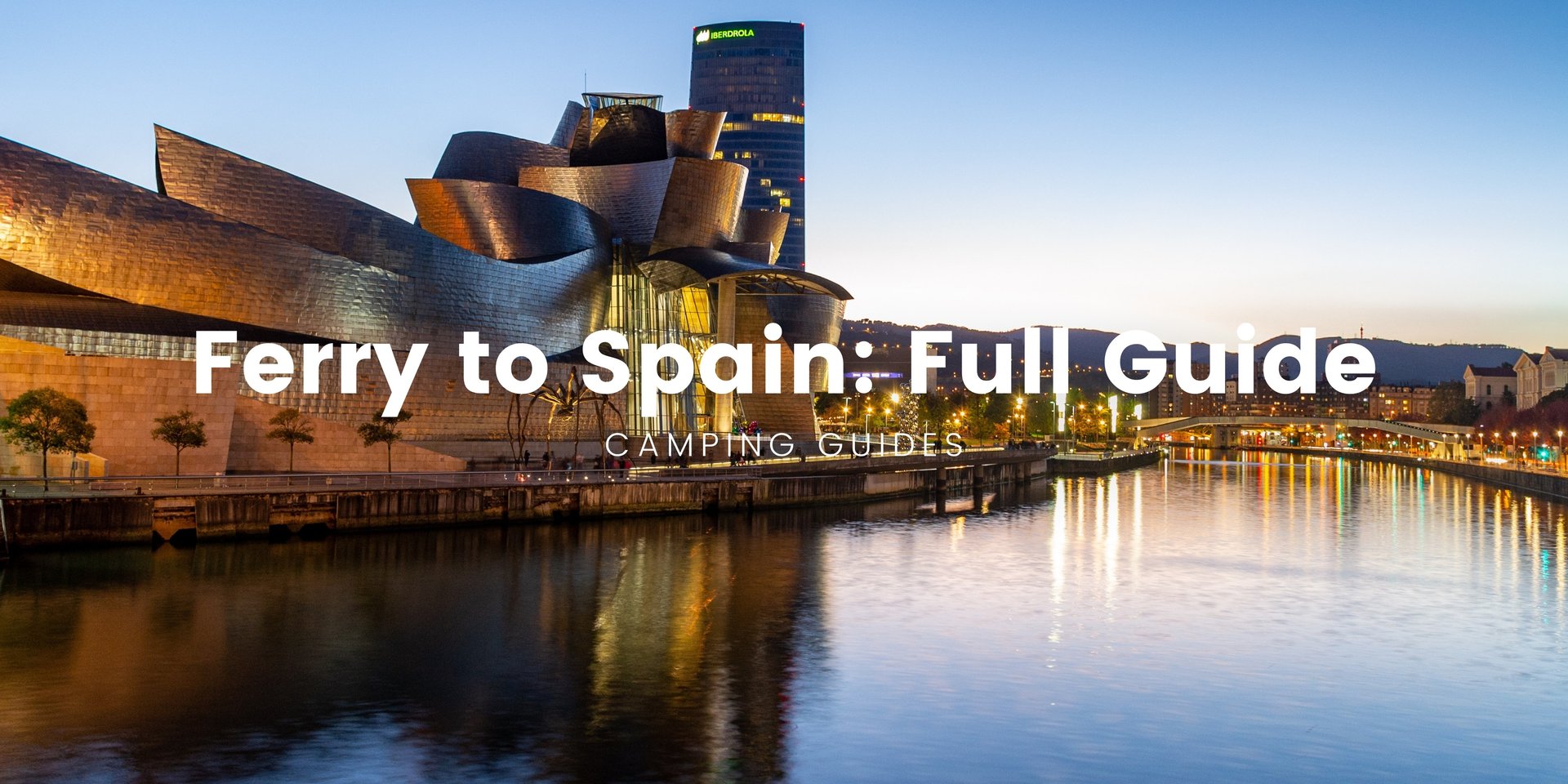 Motorhome on a ferry heading to Spain, sunny skies. A camping adventure awaits.