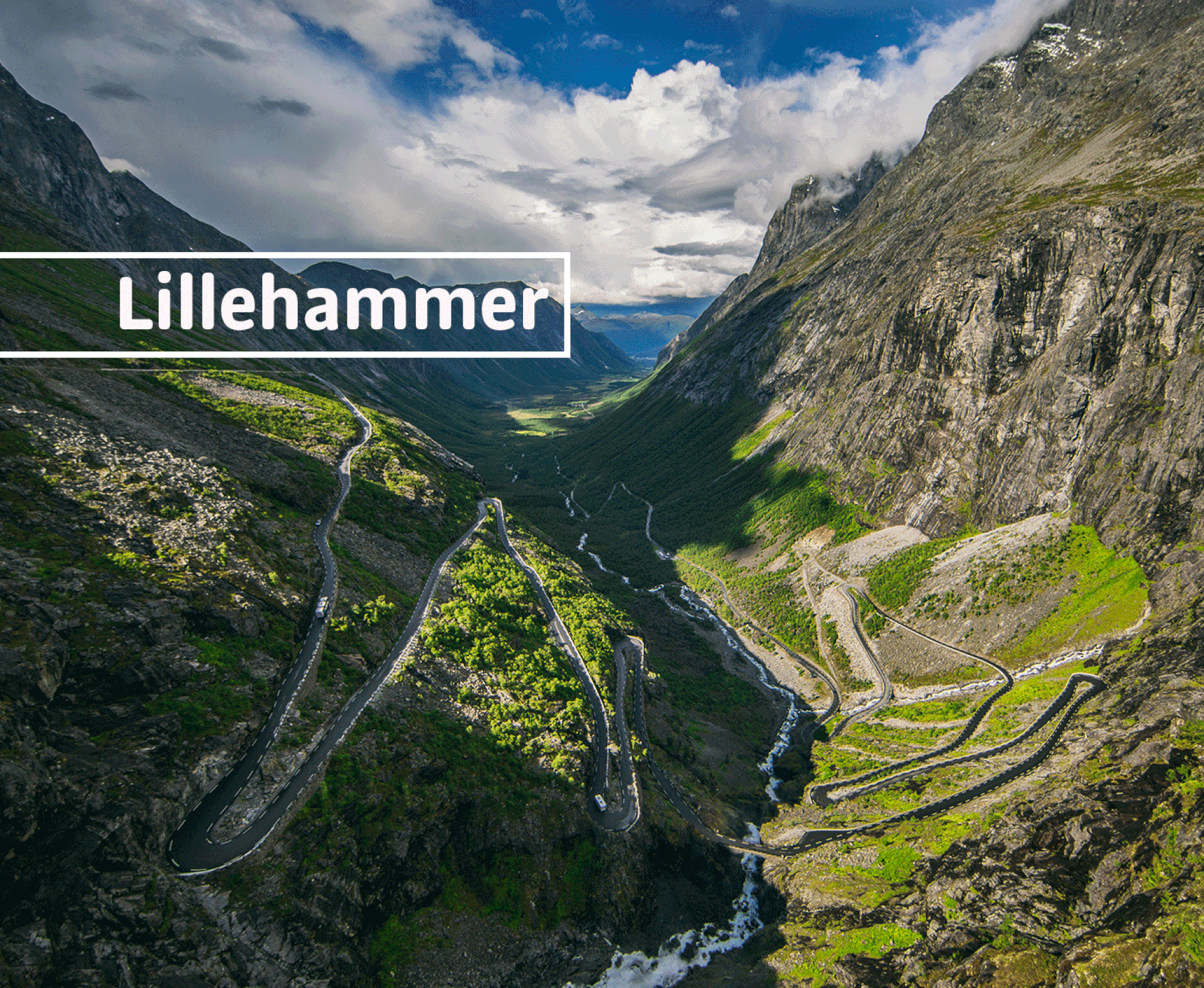Trollstigen: Kurvige Straßen in den Bergen in Norwegen