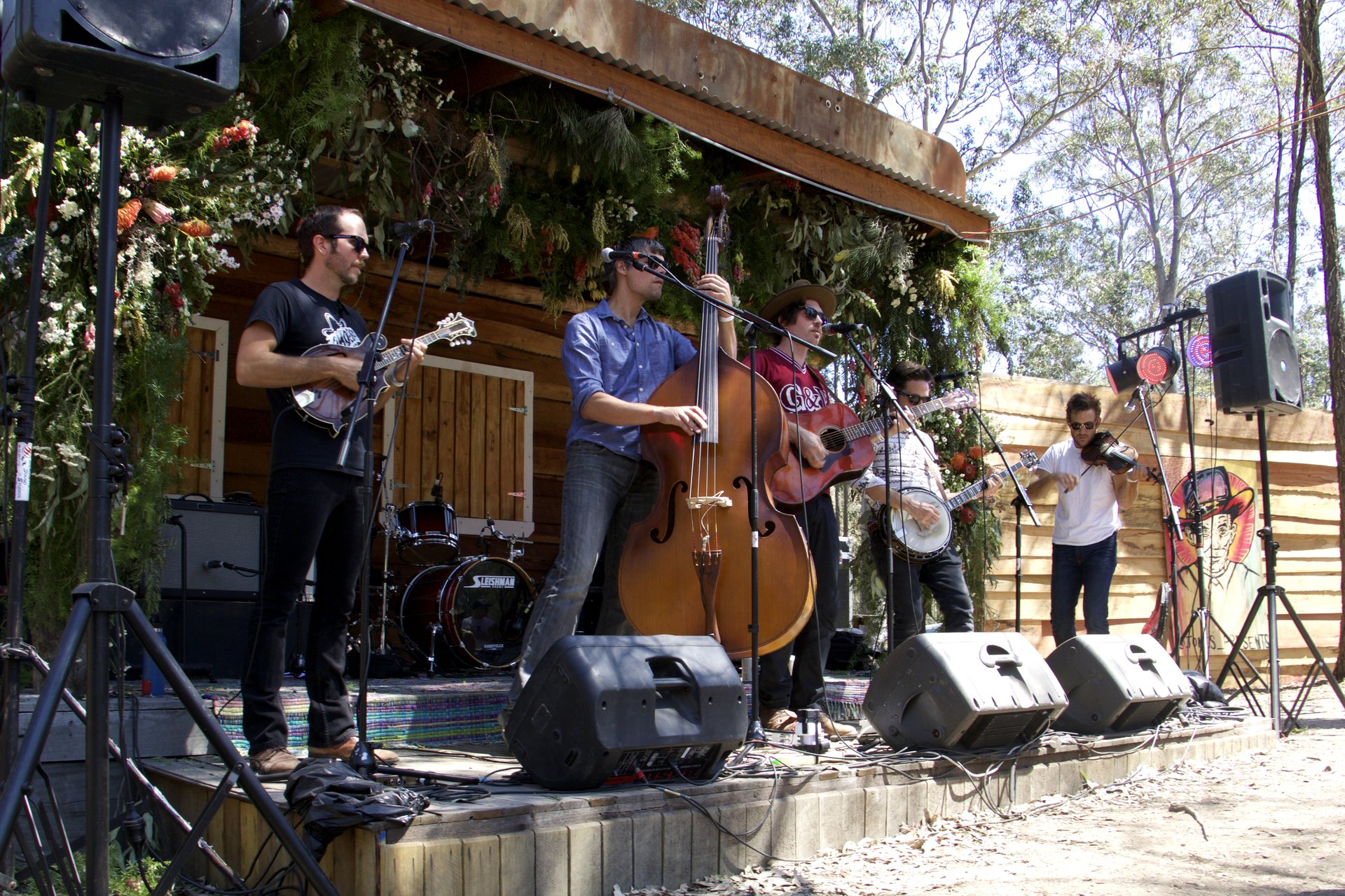 Campervan setup at Dashville Skyline Festival. Long weekend camping vibes in the Aussie bush.