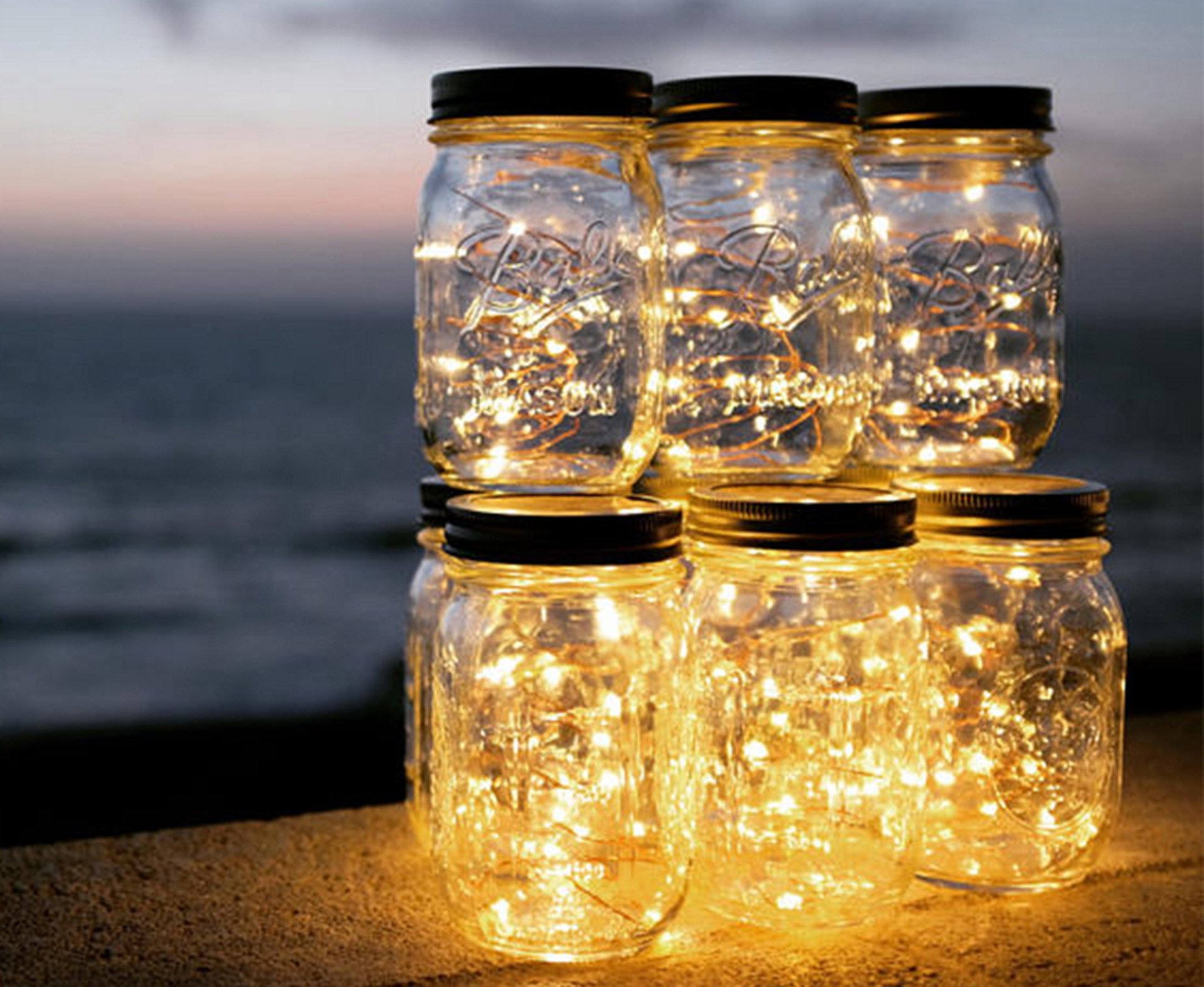 camper mason jar licht