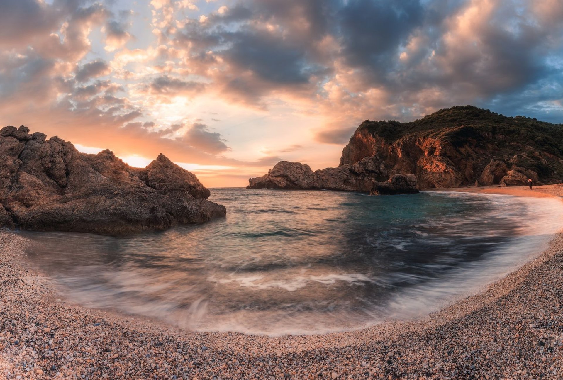 Chalkidiki Griechenland Strand Sonnenuntergang