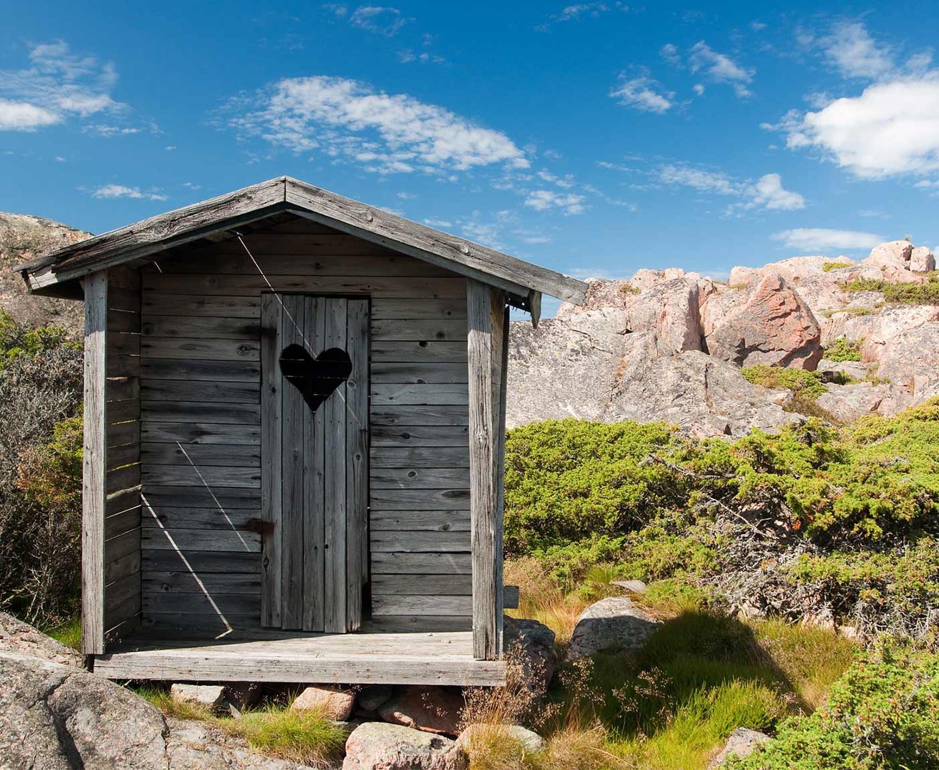 huisje, toilet, buiten
