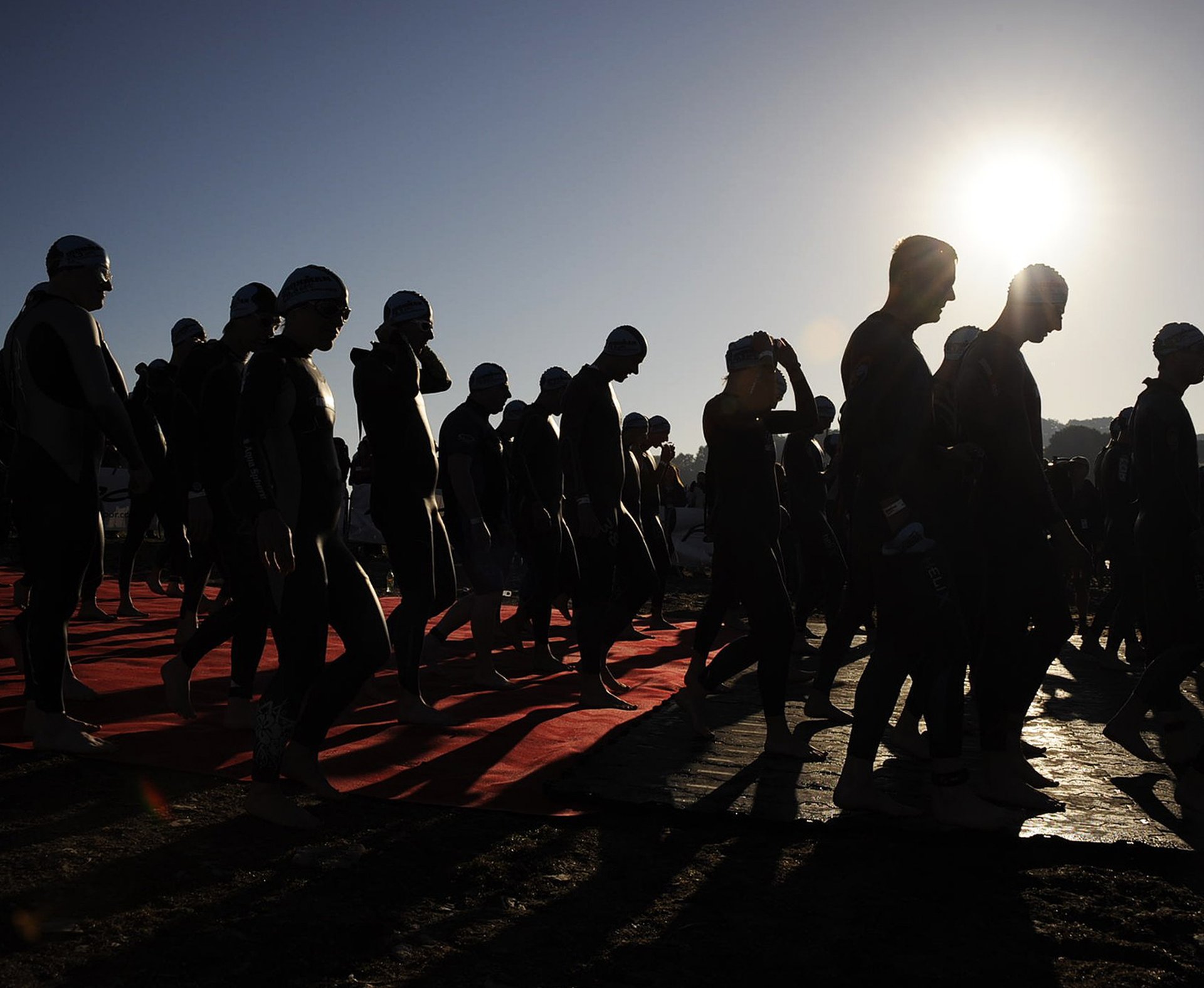 Triathlon Teilnehmer Sonne