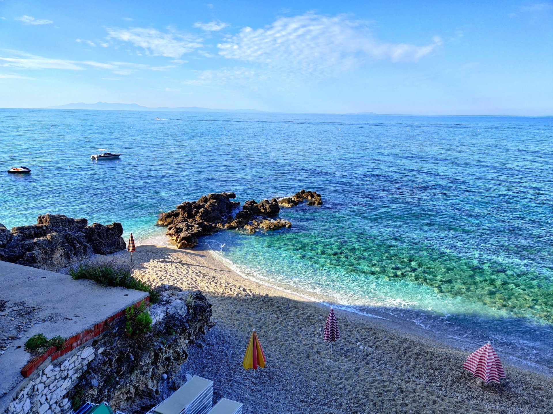 Meer Sommer türkisblaues Wasser Strand Sand