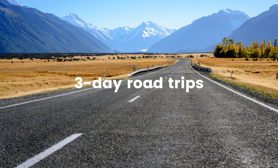 Scenic Kiwi road trip: campervan overlooking a turquoise lake, South Island adventure.