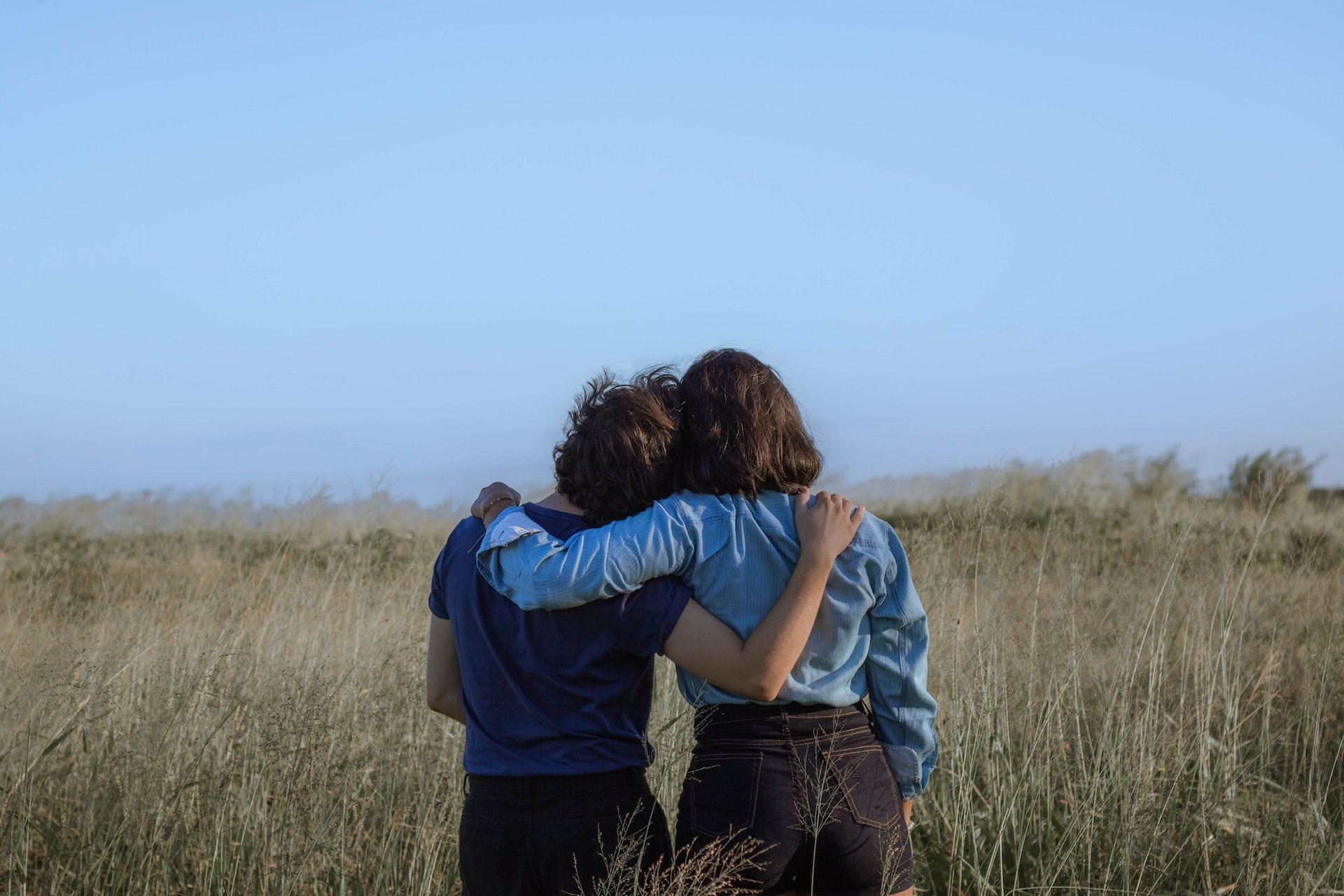 couple love field