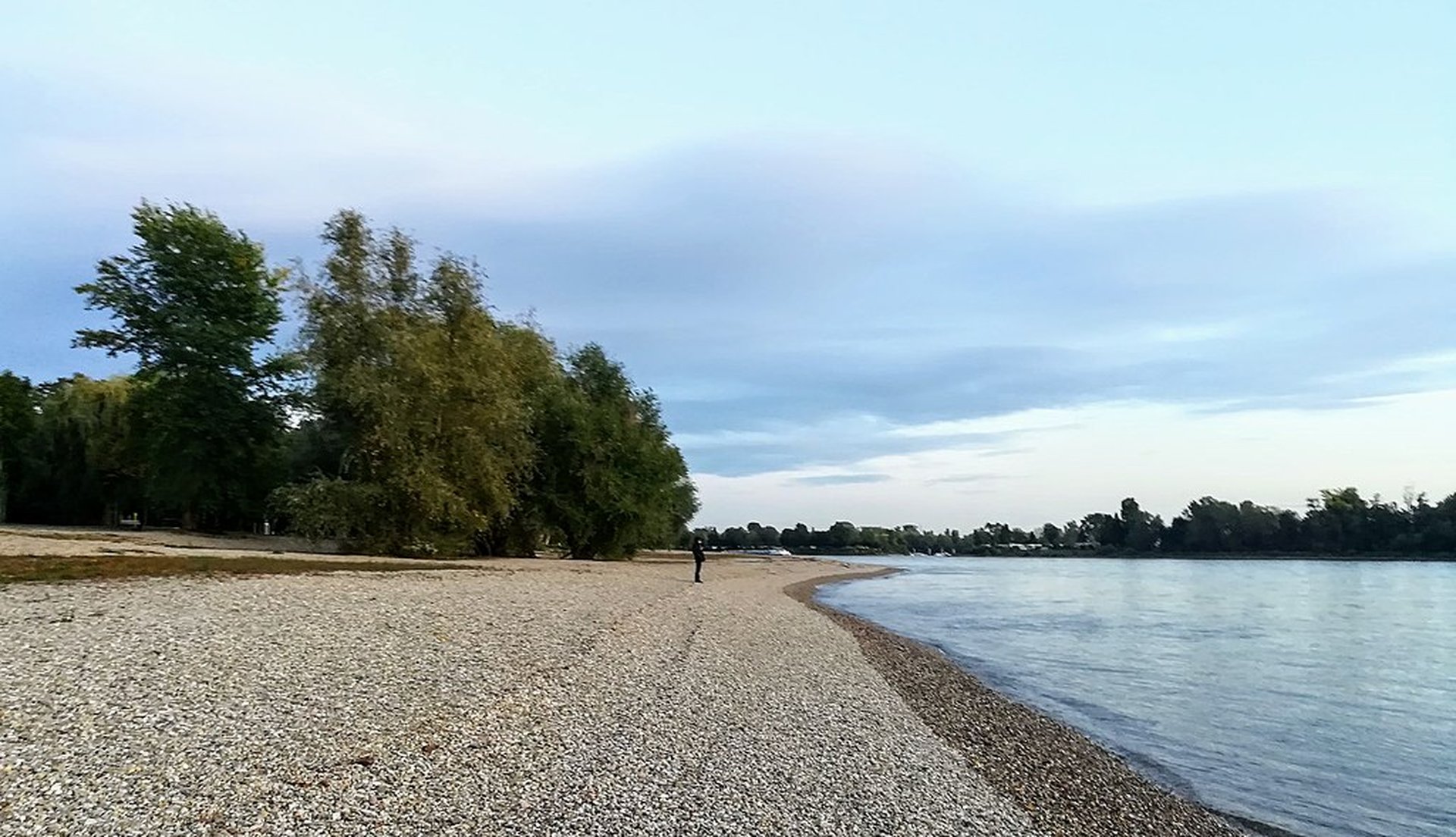 Rhein Strand bei Mannheim