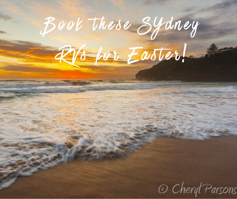 Campervan overlooking a scenic NSW coastline. Perfect for an Easter road trip near Sydney.