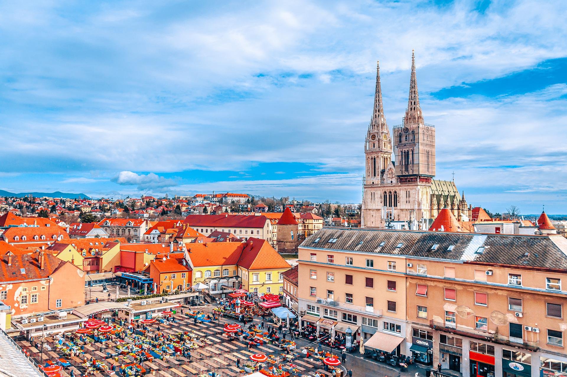 Camping im Herbst in der Hauptstadt Kroatiens Zagreb