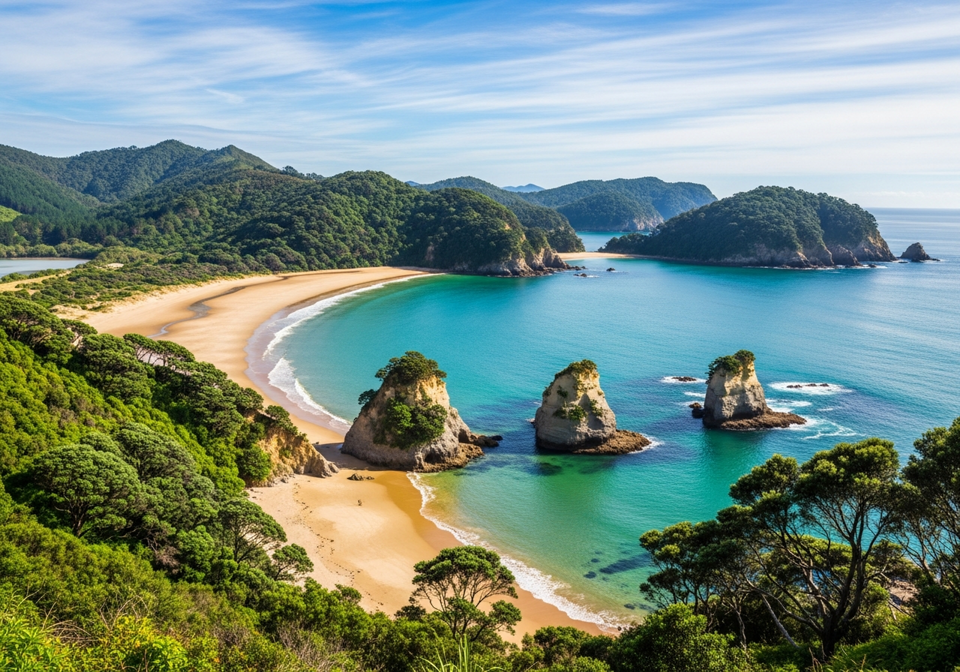 Coromandel – popular destination for campervan travellers.