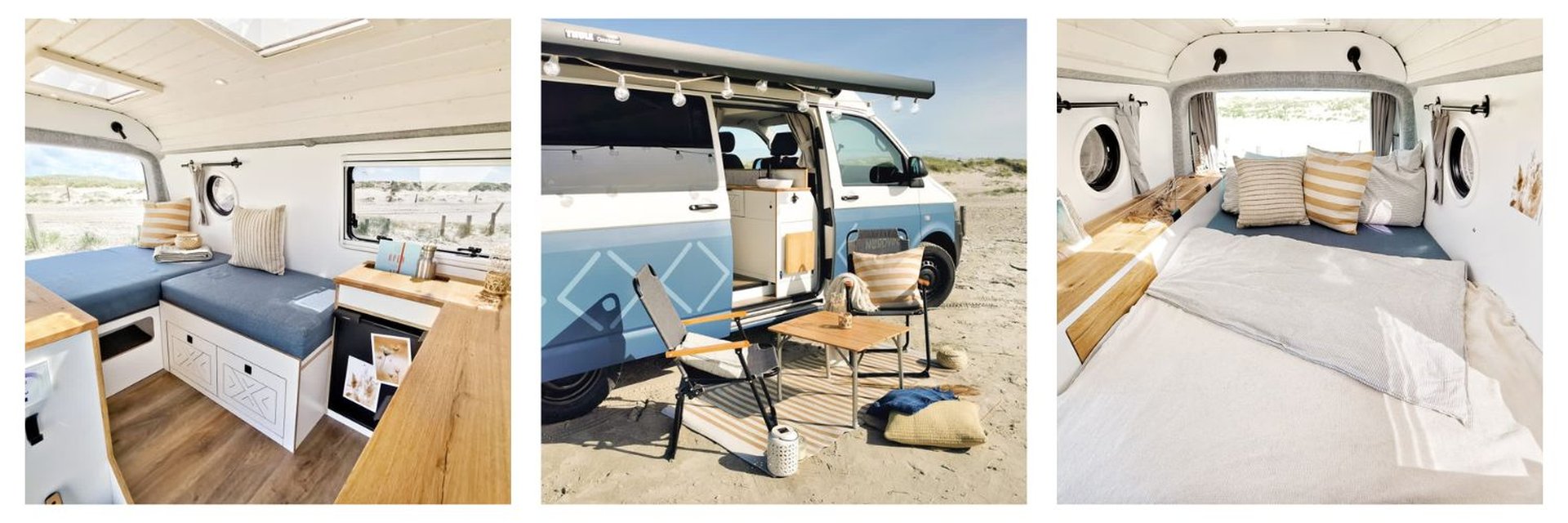 Selbstausgebauter Campingbus Boho Campingurlaub