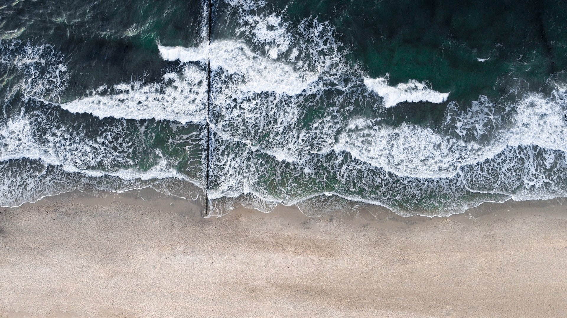 Vogelperspektive Meer Wellen Strand