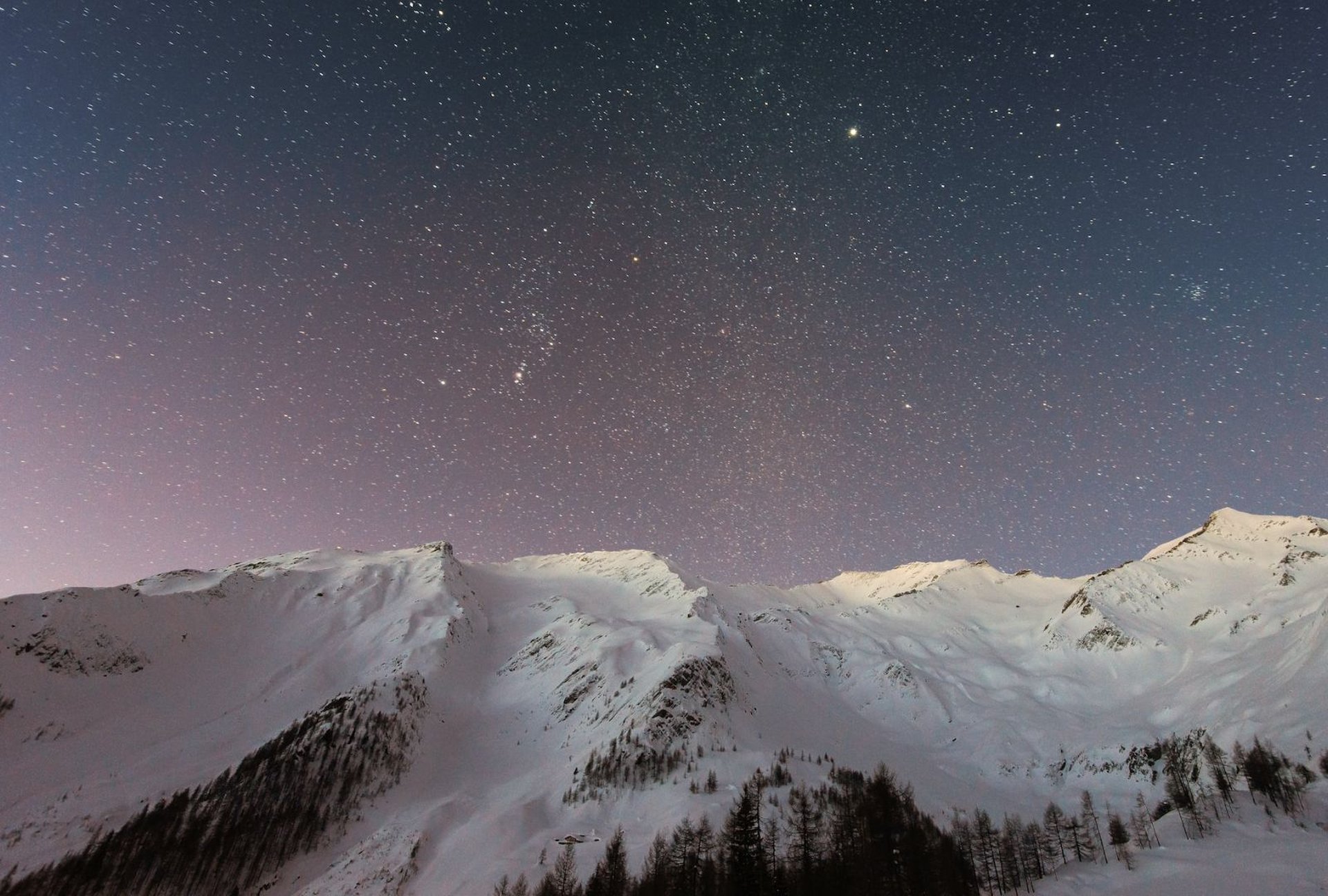 Südtirol Sternenhimmel über den Dolomiten