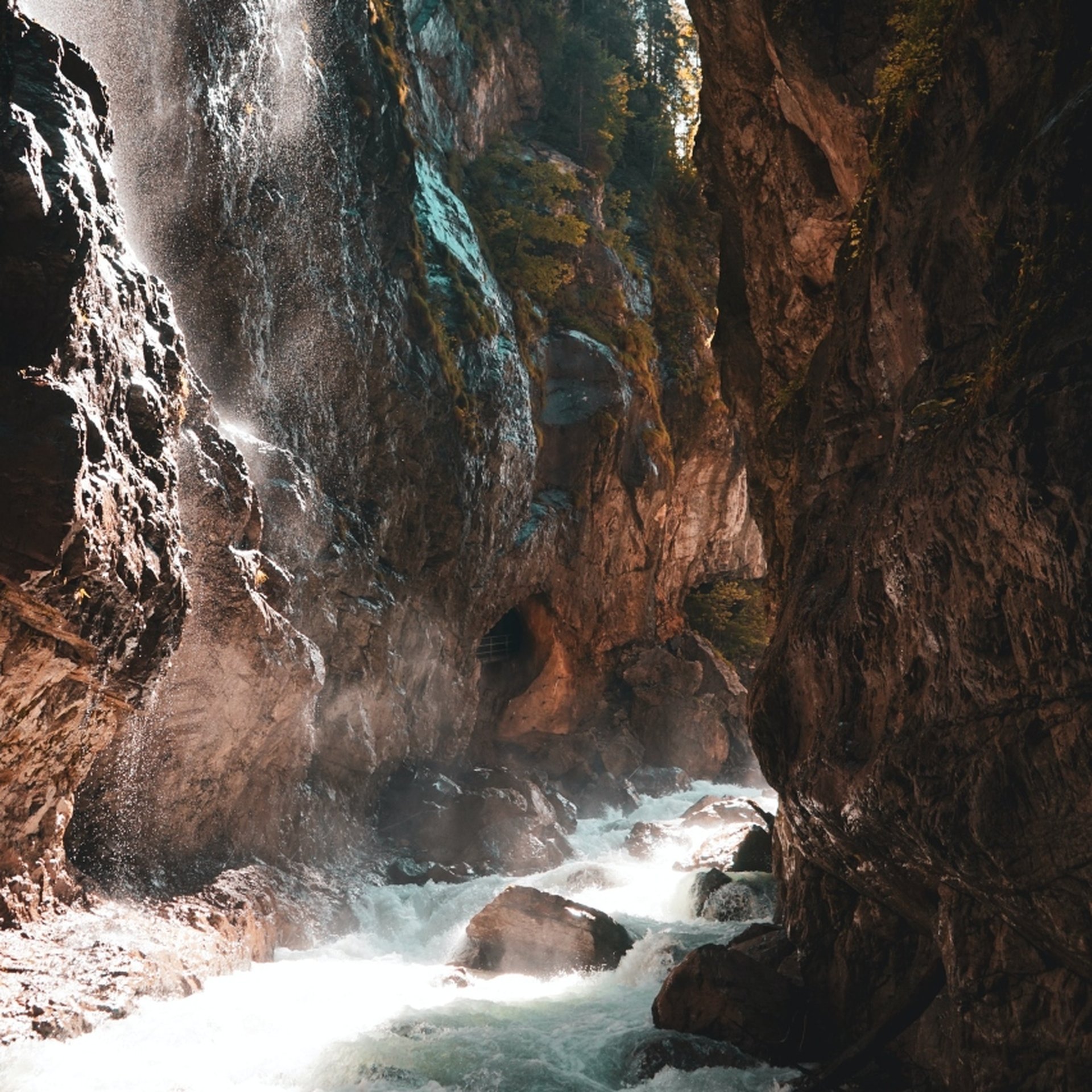 Partnachklamm Garmisch-Partenkirchen Camping im Herbst