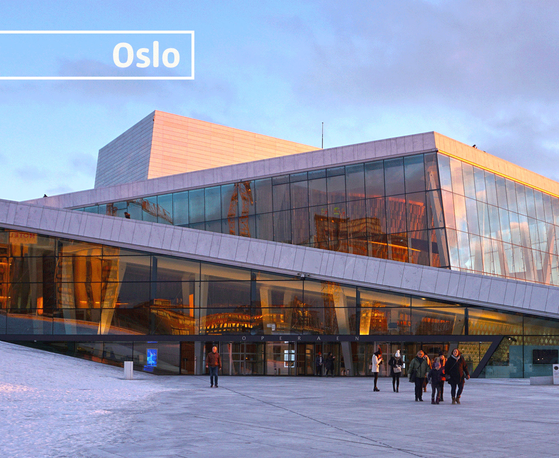 Oper in Oslo Architektur Glas