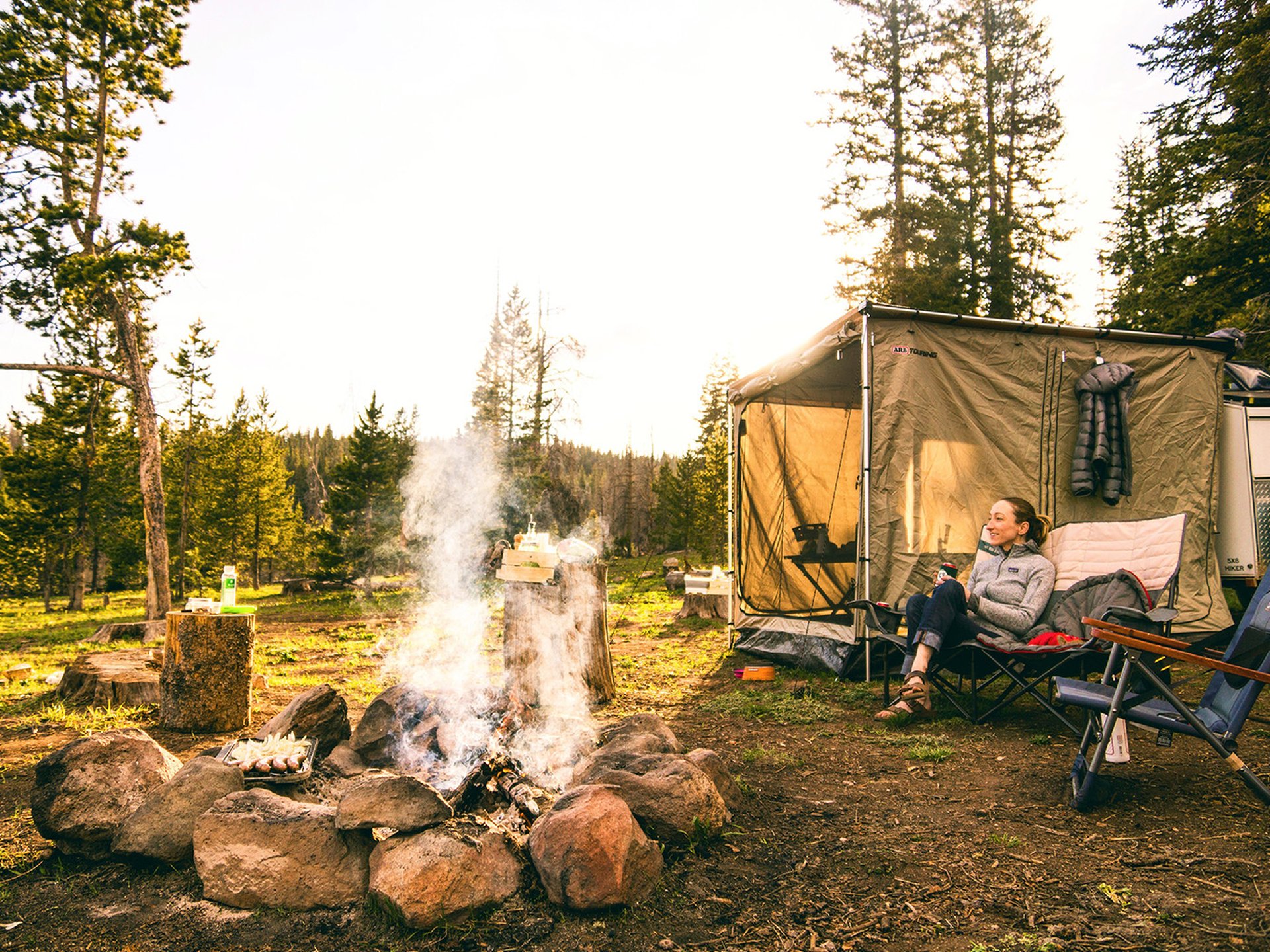 Wohnen auf dem Campingplatz Leben