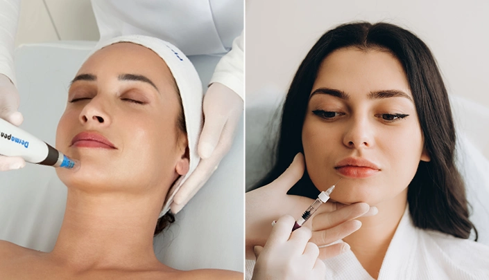 hero image for microneedling vs botox blog