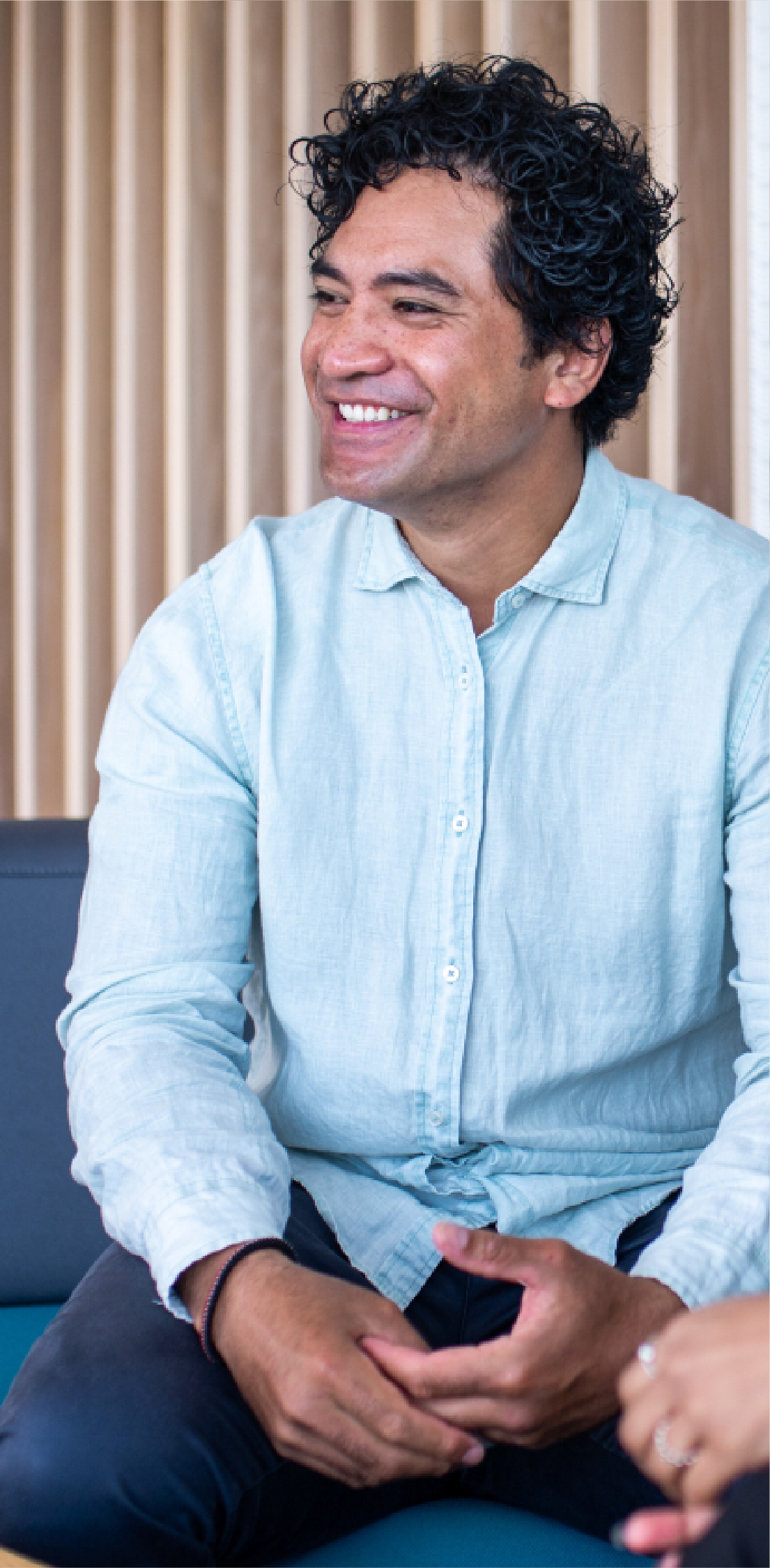 Man listening to colleague