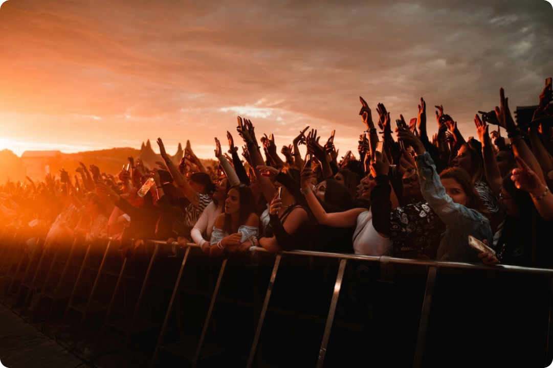 Music festival at sunset - unsplash