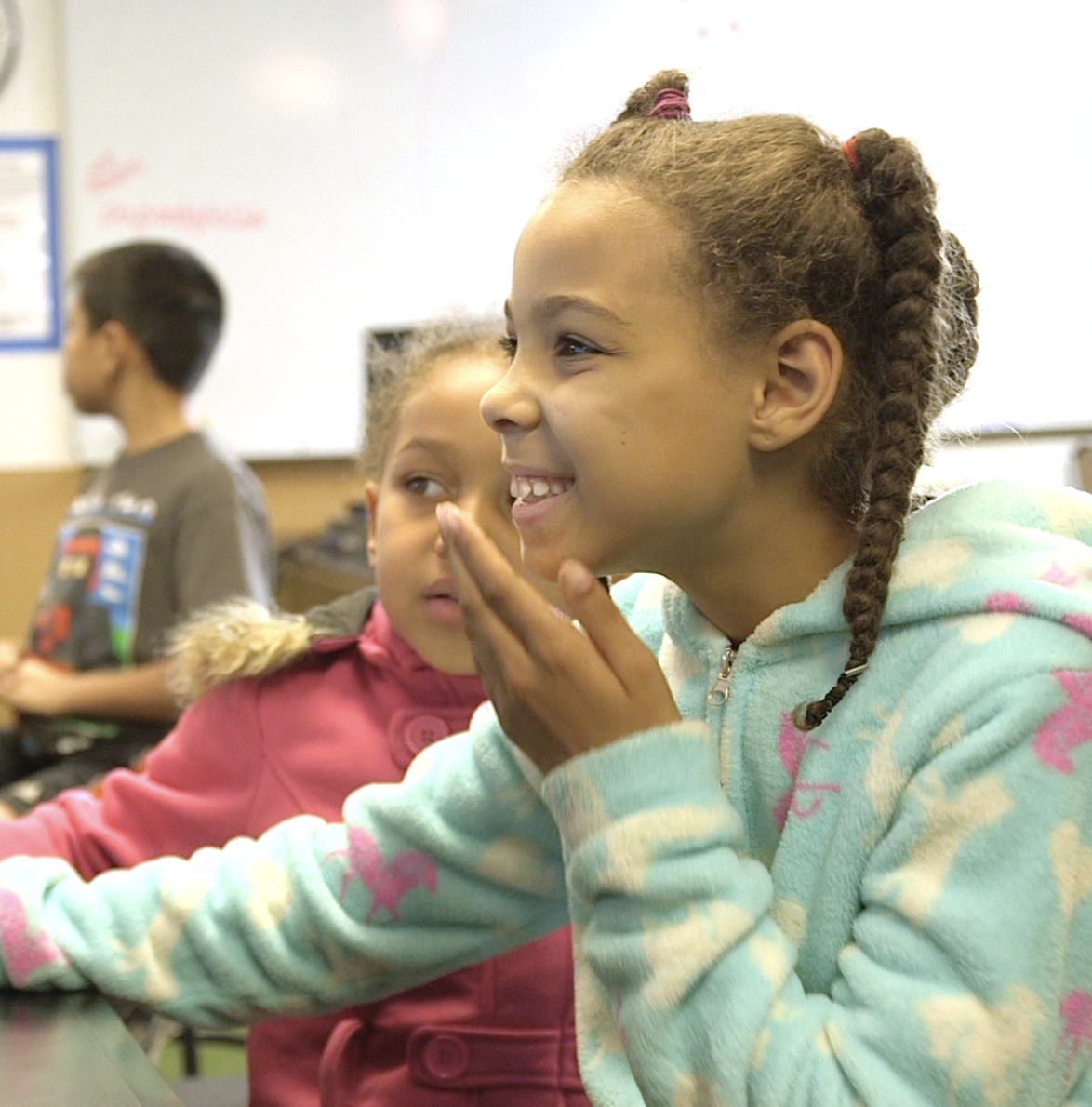 Elementary school students learn computer science fundamentals through Code.org’s curriculum