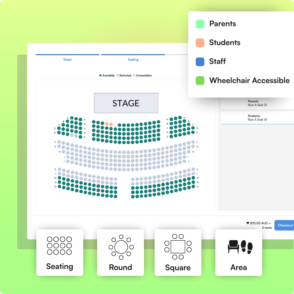 Build and manage customisable seating maps with Humanitix