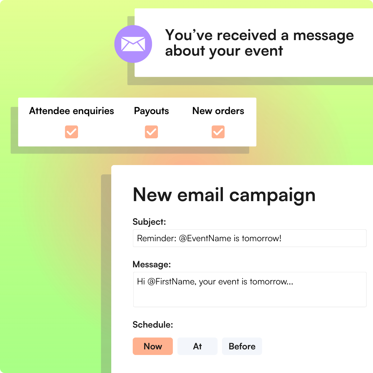 Easily handle comms with your ticket holders