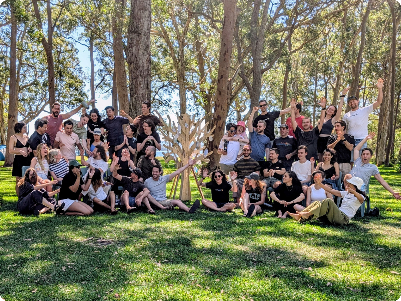 Humanitix team photo at ANZ retreat 2025