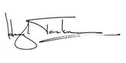 The handwritten signature of Hugh Jackman