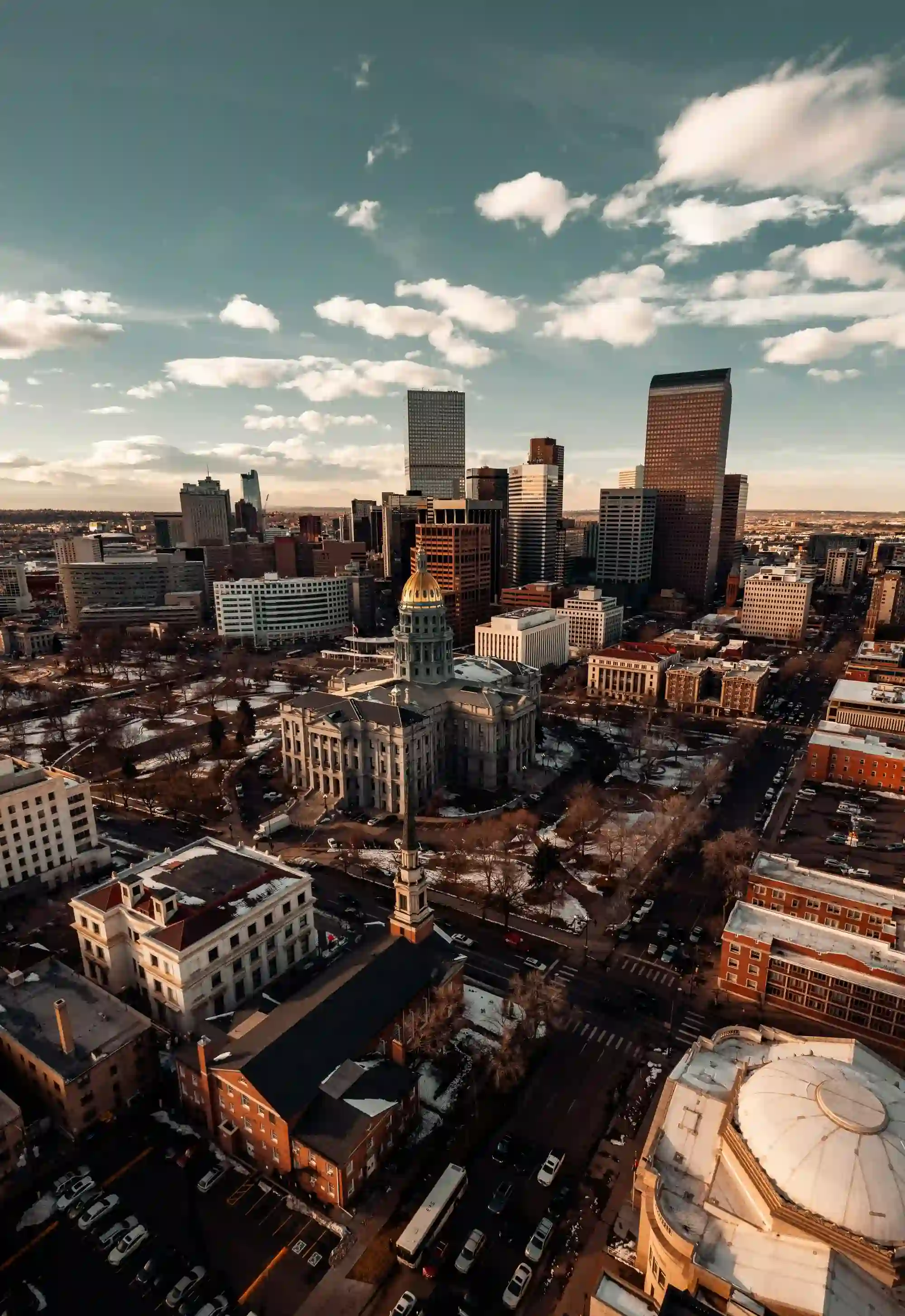 An expansive photo of the buildings in Denver