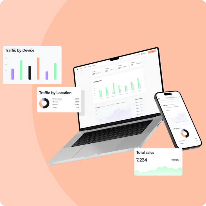 Product mockup - analytics