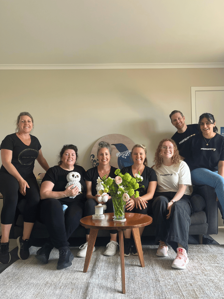 The NZ team with the Woven Earth team in 2024
