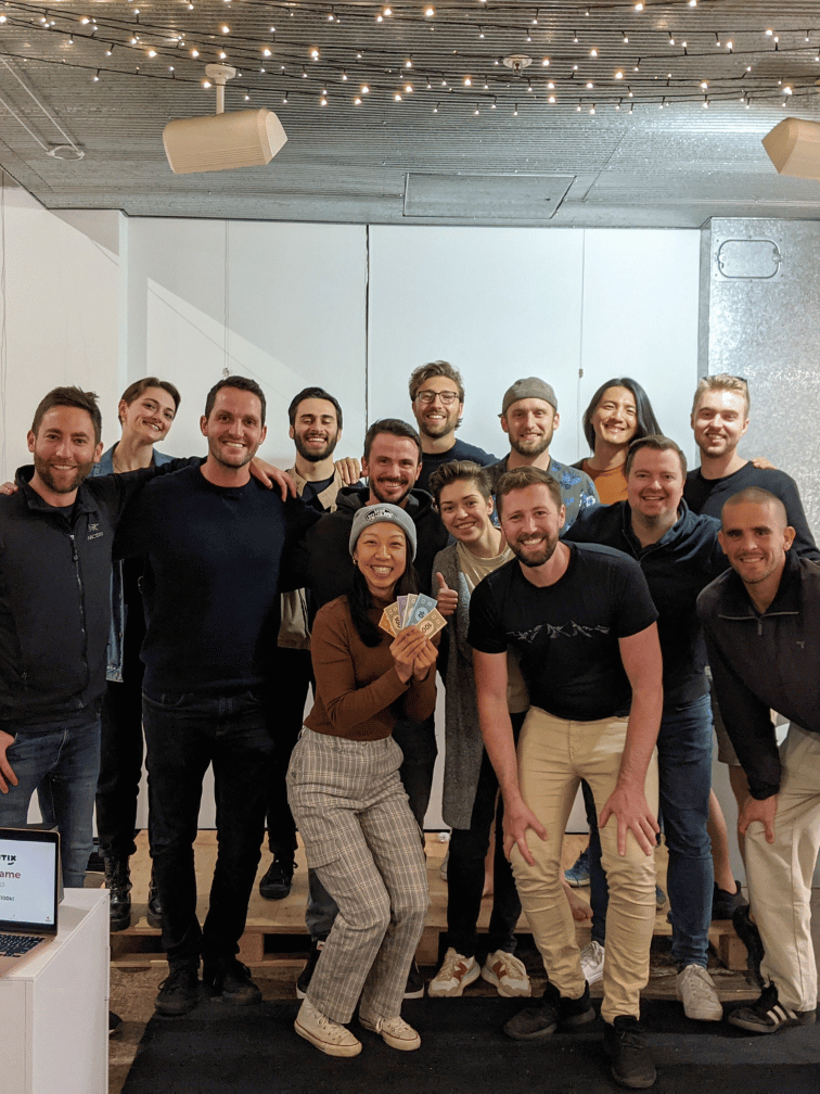 Jenny and the Humanitix team at the Humanitix Giving Game 2023